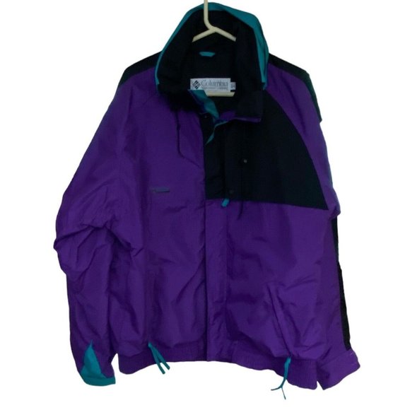Columbia Criterion Jacket 4 In 1 Radial Sleeve Men’s XL Retro Purple Teal